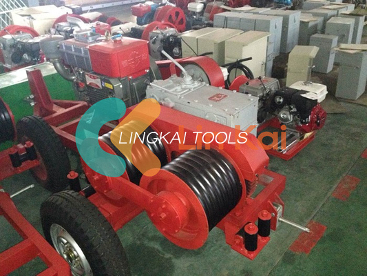 5T قوة 9HP هيدروليكي مزدوج كابل كابستان وضع الرافعة المكشوفة للعمل الصعب