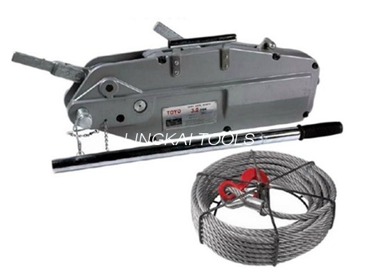 8 / 12.5kn أدوات سحب الكابلات الكهربائية HSS Hand Wire Rope Winch Iso Standard